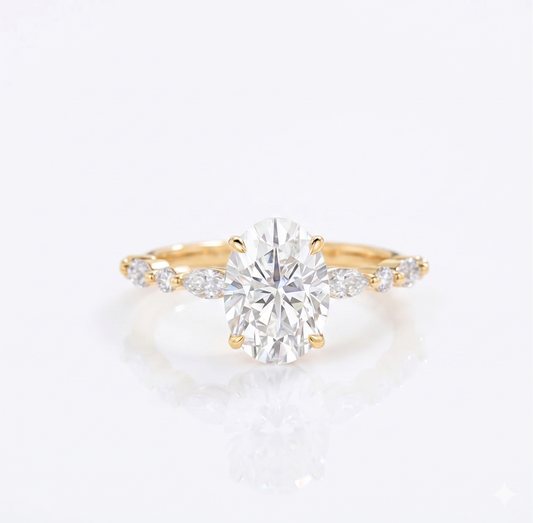 2.90 ct Oval Lab-Grown Diamond Engagement Ring