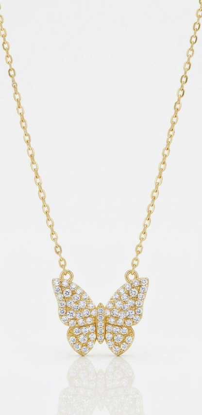 0.300 Ct Butterfly Lab-Grown Diamond Necklace