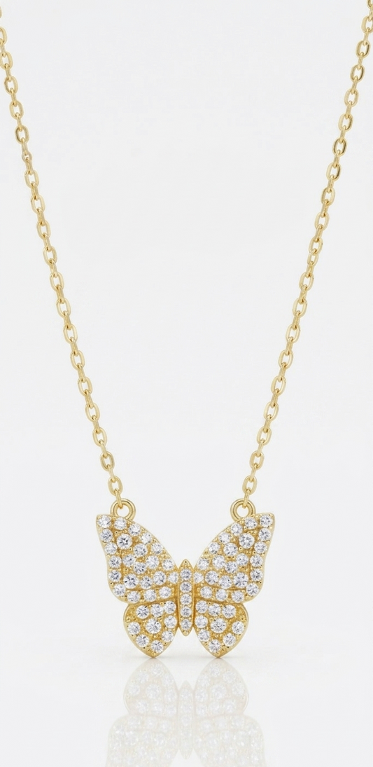 0.300 Ct Butterfly Lab-Grown Diamond Necklace
