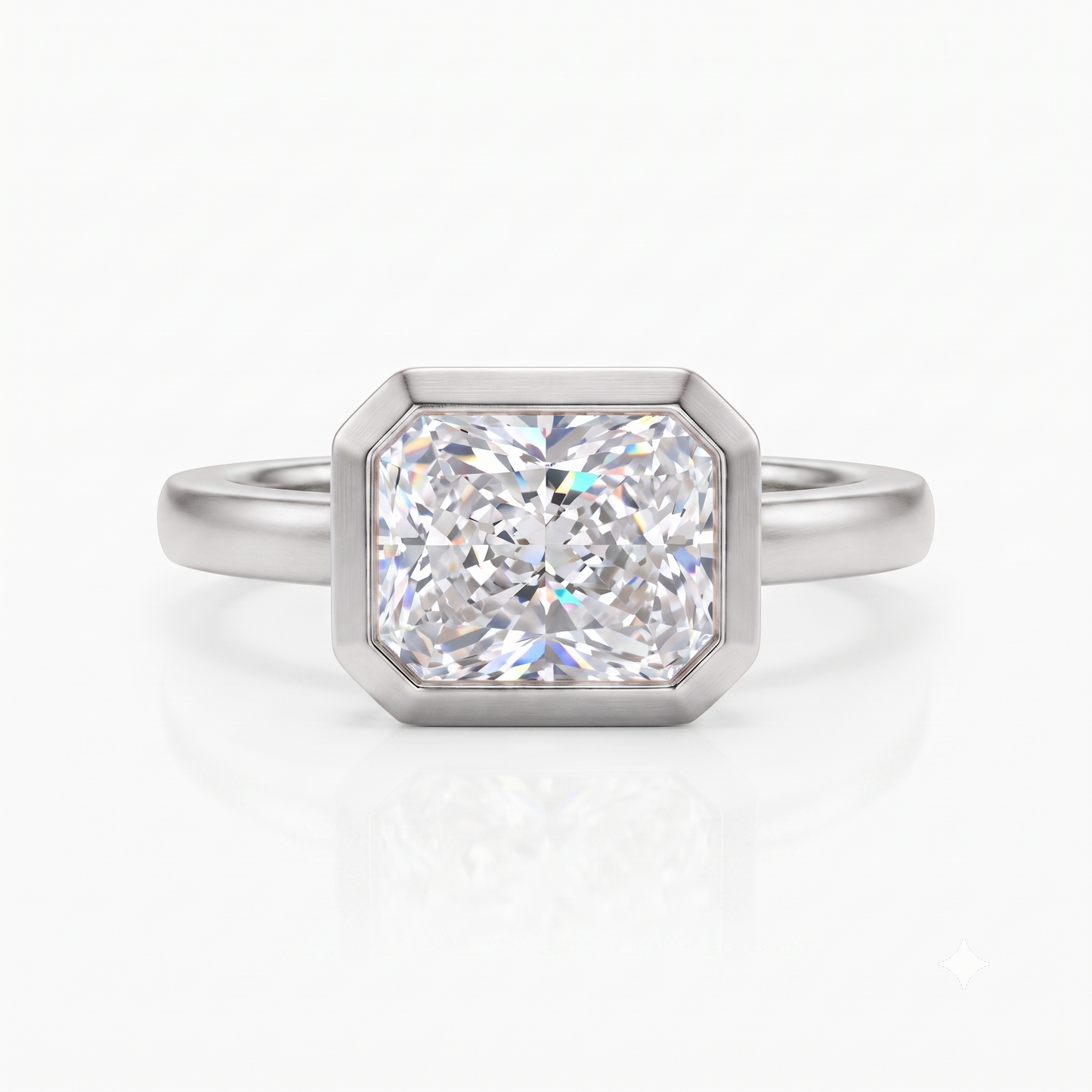 2.00CT Radiant Cut Lab-Grown Solitaire Ring
