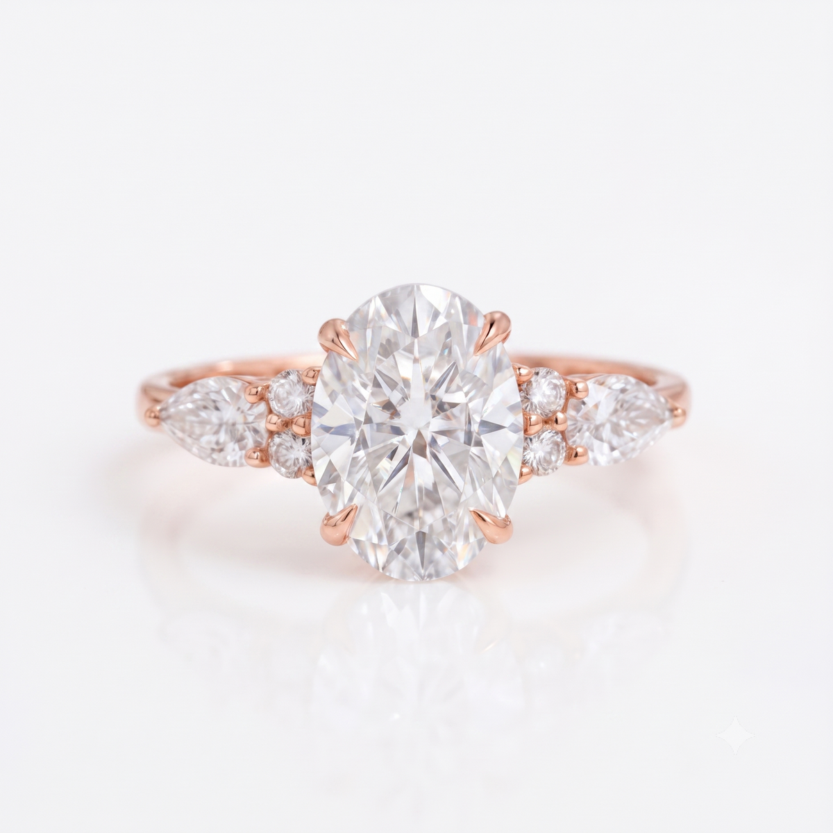 2.5 ct Oval Lab-Grown Diamond Three-Stone Vintage Ring