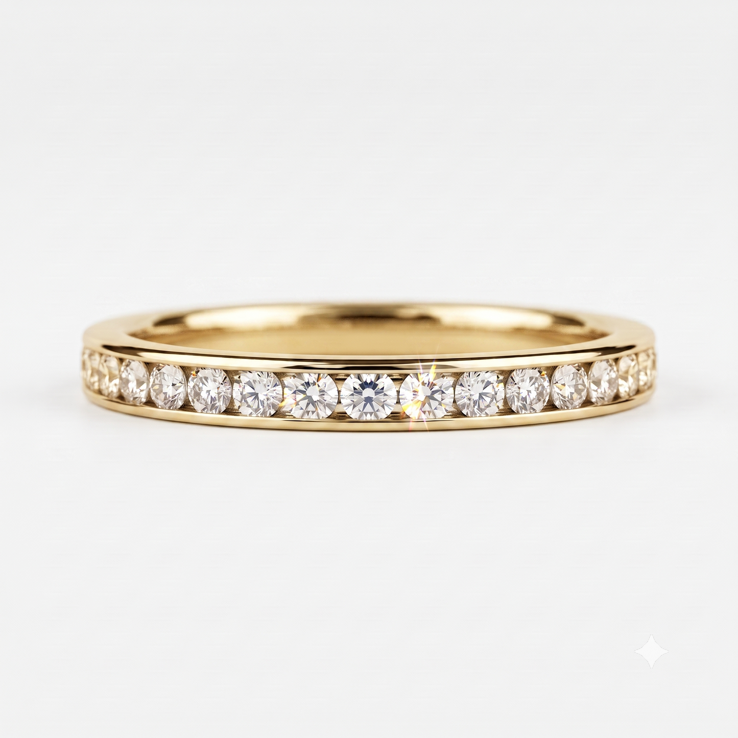 0.180 ct Lab Grown Diamond Channel Set Half Eternity Wedding Band