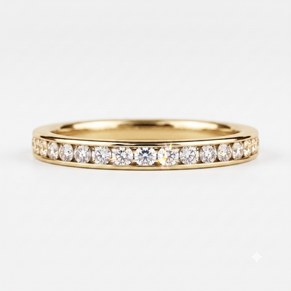 0.180 ct Lab Grown Diamond Channel Set Half Eternity Wedding Band