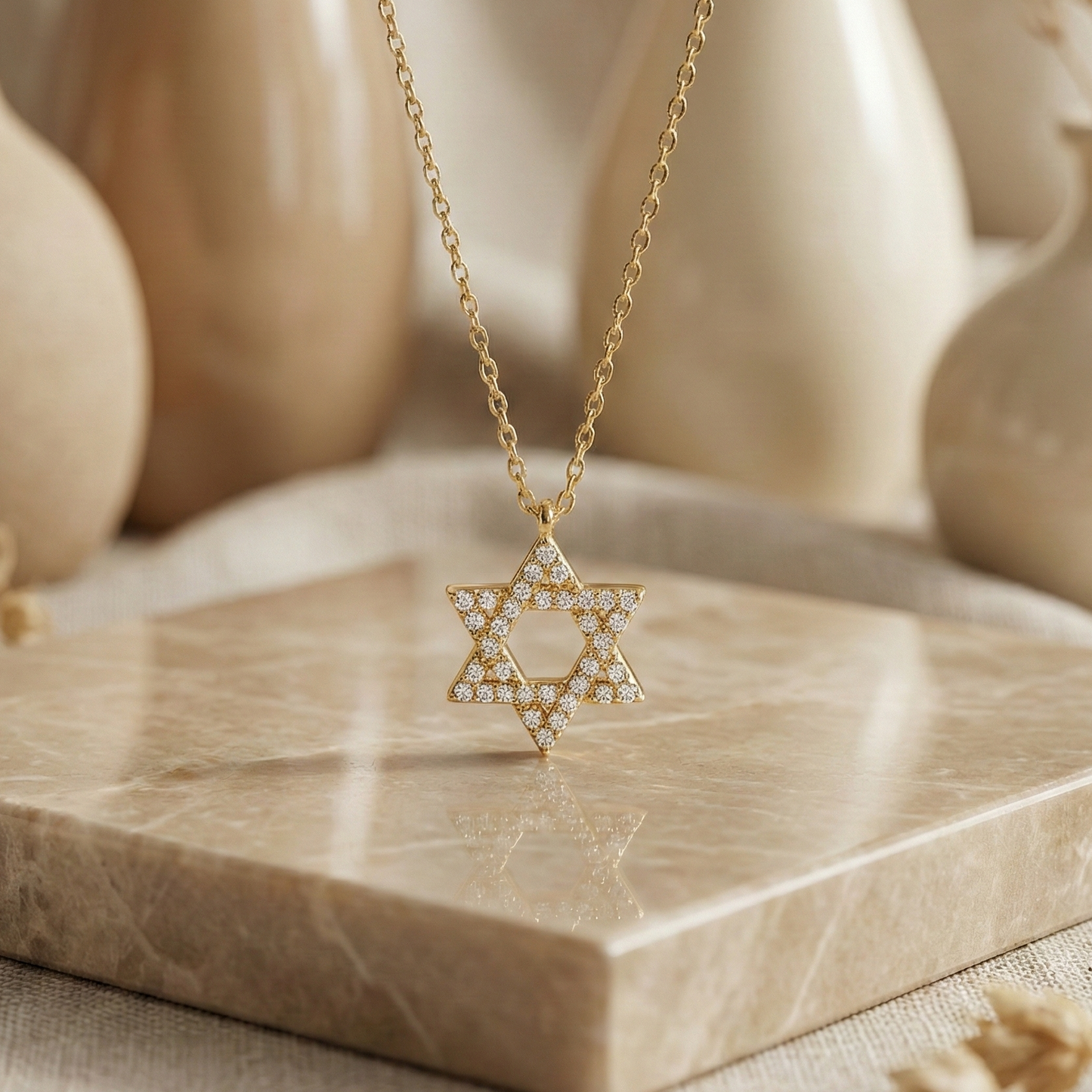 14K Gold Diamond Star of David Necklace – Spiritual Jewelry
