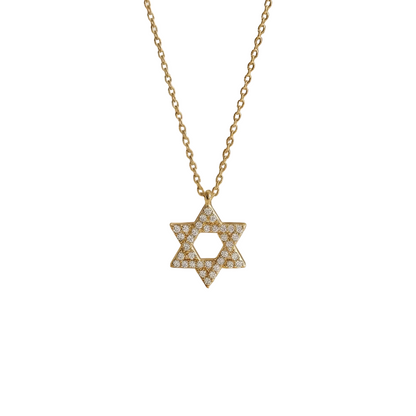 14K Gold Diamond Star of David Necklace – Spiritual Jewelry