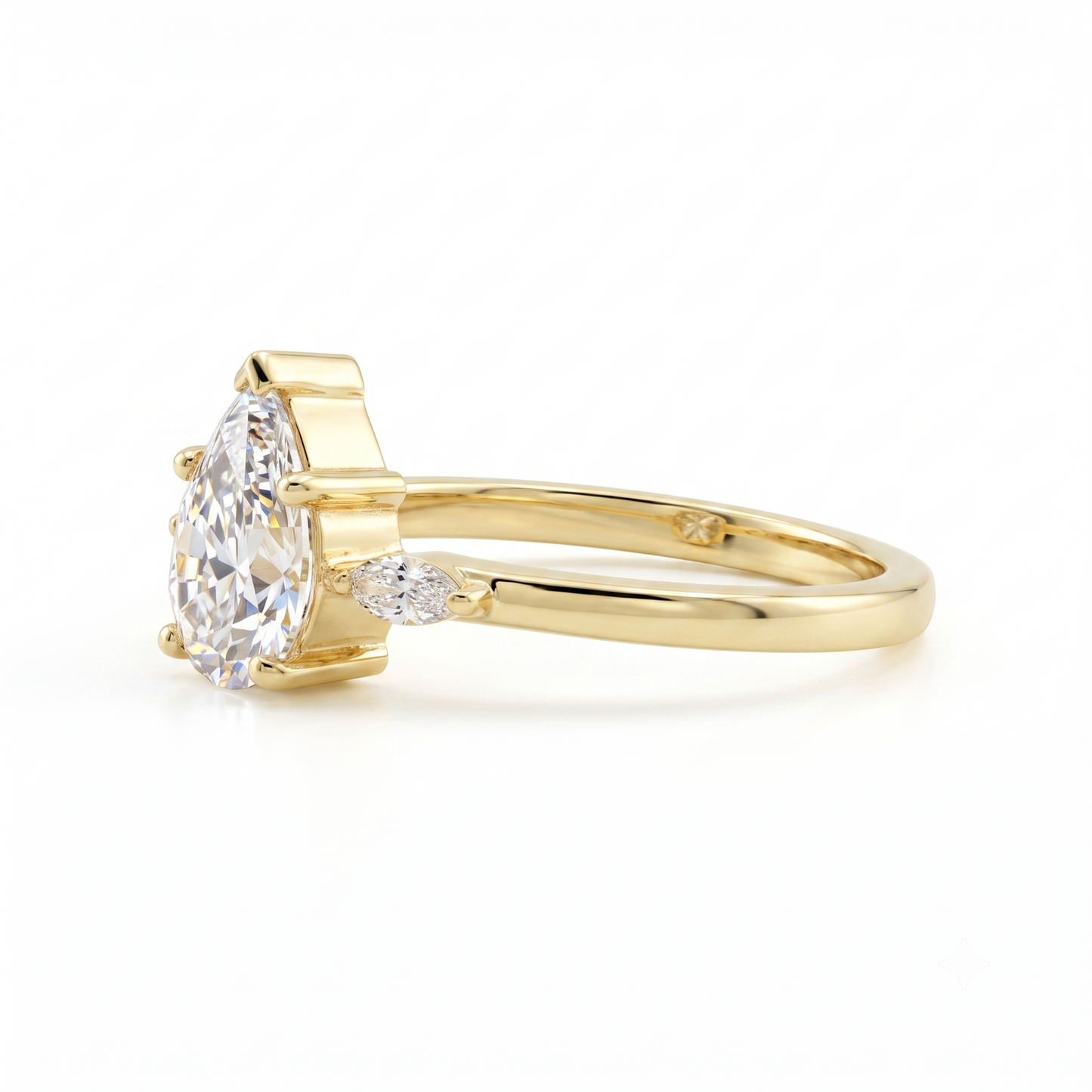 three stone diamond engagement ring