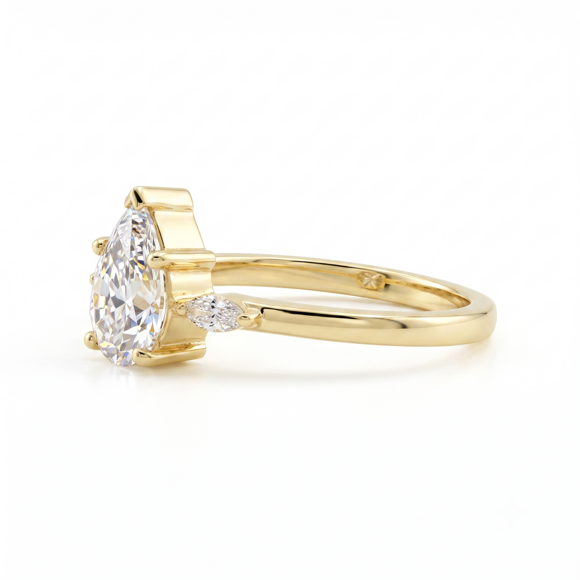 three stone diamond engagement ring