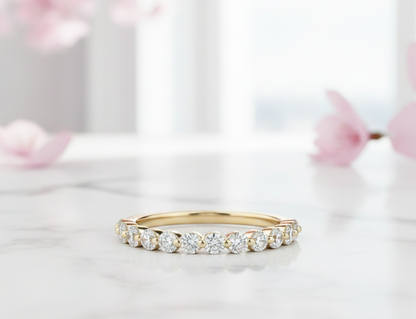 0.390 Ct Lab Grown Diamond Bubble Wedding Band