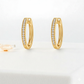 1/10ct Pavé-Set Lab-Grown Diamond Hoop Earrings
