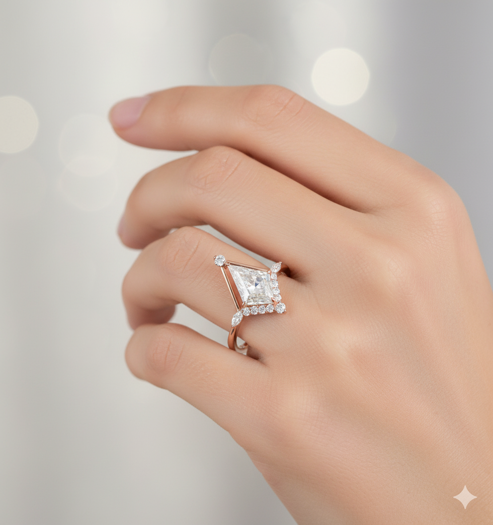 1.700ct Vintage Kite-Cut Lab-Grown Diamond Engagement Ring