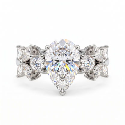 2.0ct Pear Cut Prong Lab-Grown Engagement Ring