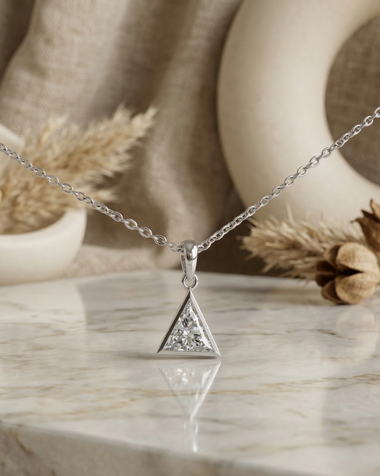 Trilliant Pendant Necklace