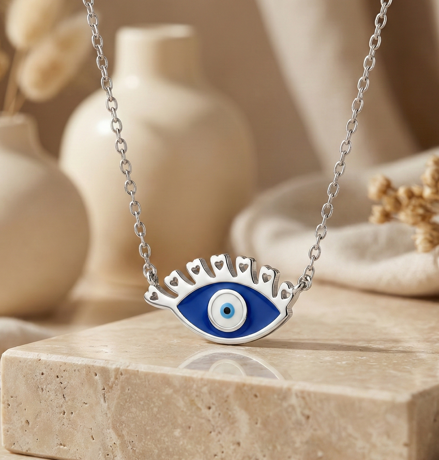 Gold Evil Eye Necklace – Protection Pendant Jewelry