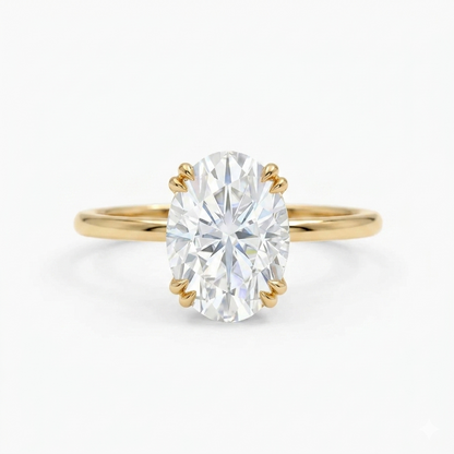Oval 2.50 ct Lab-Created Diamond Ring – 14K Gold