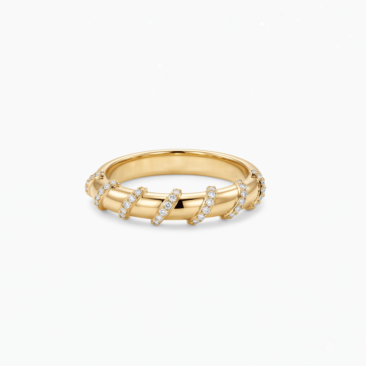 modern lab grown diamond stackable wedding band