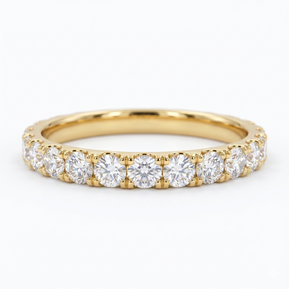 0.200ct 2mm Lab-Grown Yellow Gold Wedding Band