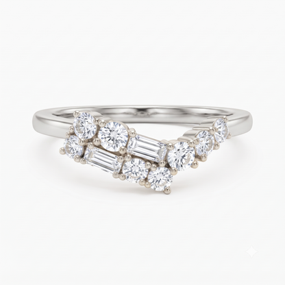 0.300 ct Baguette & Round Cut Lab Grown Diamond Wedding Band