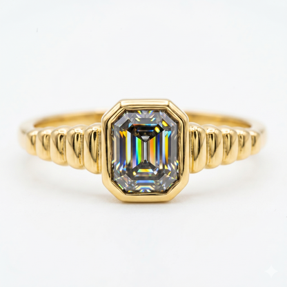 0.70ct Radiant Salt And Pepper Diamond Ring