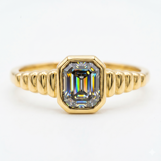 0.70ct Radiant Salt And Pepper Diamond Ring