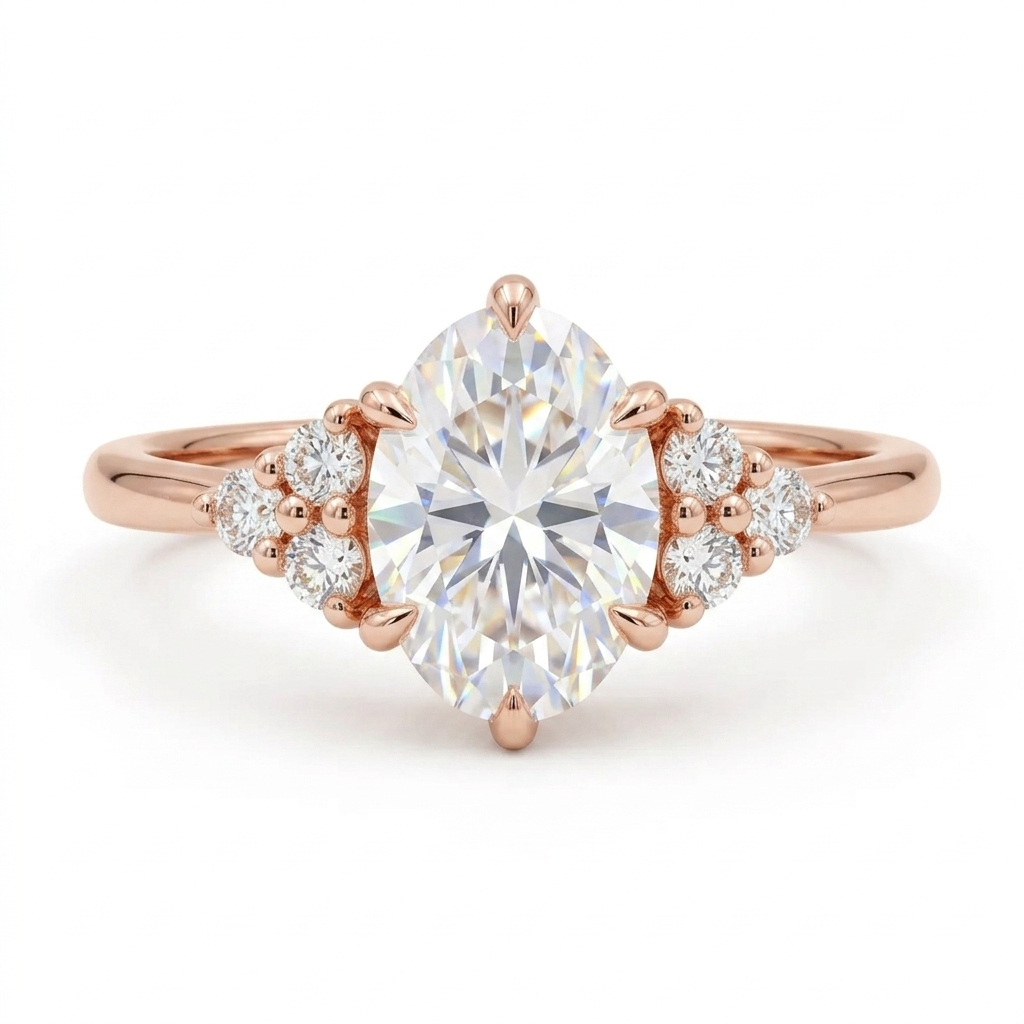 0.5 ct Oval Lab-Grown Diamond Engagement Ring