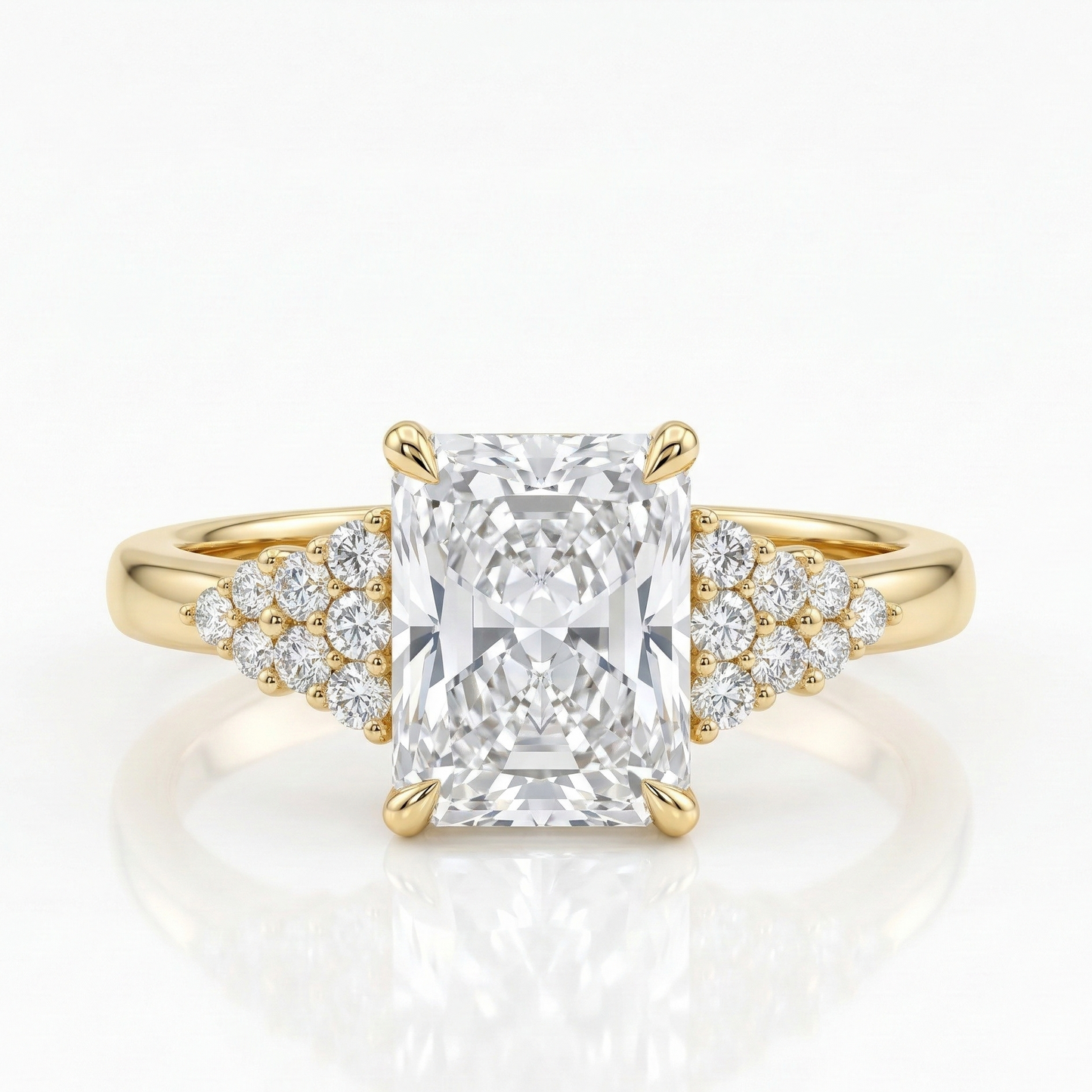 radiant cut diamond engagement rings​

