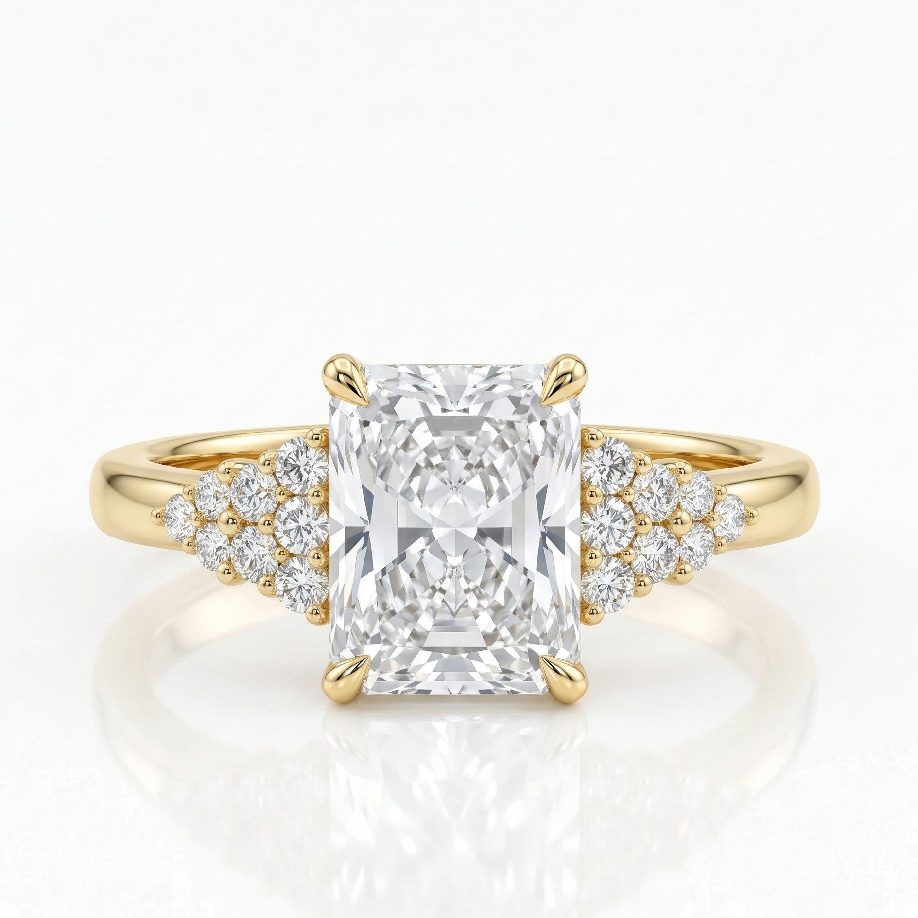 radiant cut diamond engagement rings​

