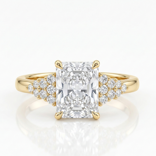 radiant cut diamond engagement rings​

