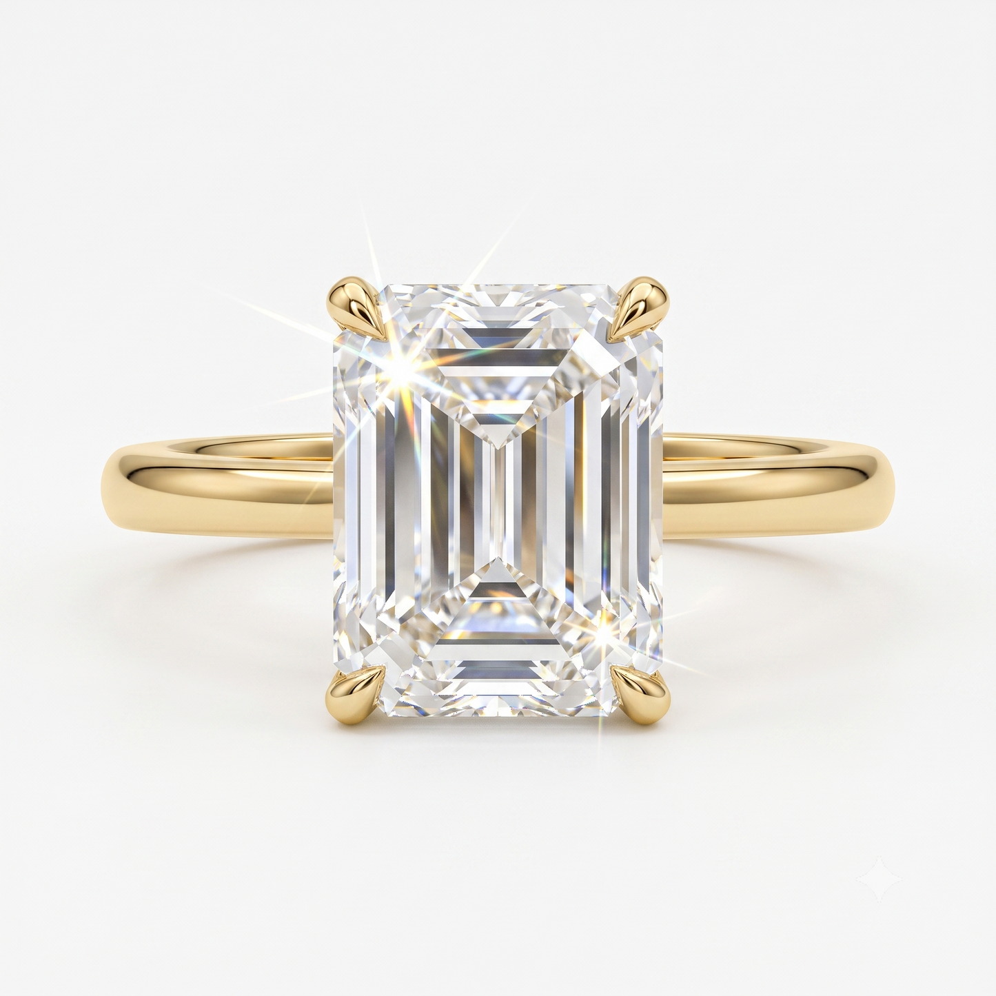 emerald solitaire engagement ring​

