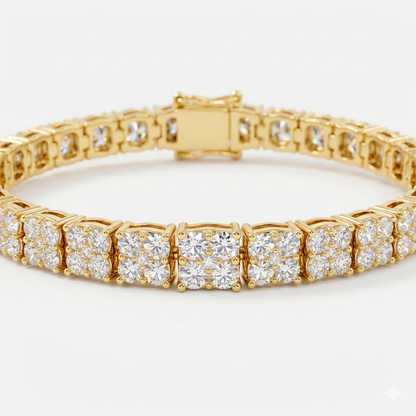 Tennis Lab-Grown Round & Marquise Diamond Bracelet Gift for Her