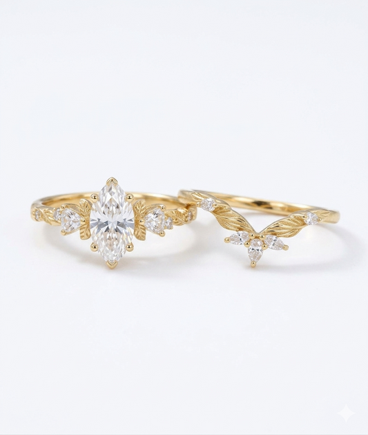 marquise wedding ring set​

