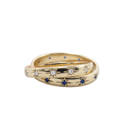 0.400Ct Lab Grown Diamond Starburst Ring Vintage Celestial Band