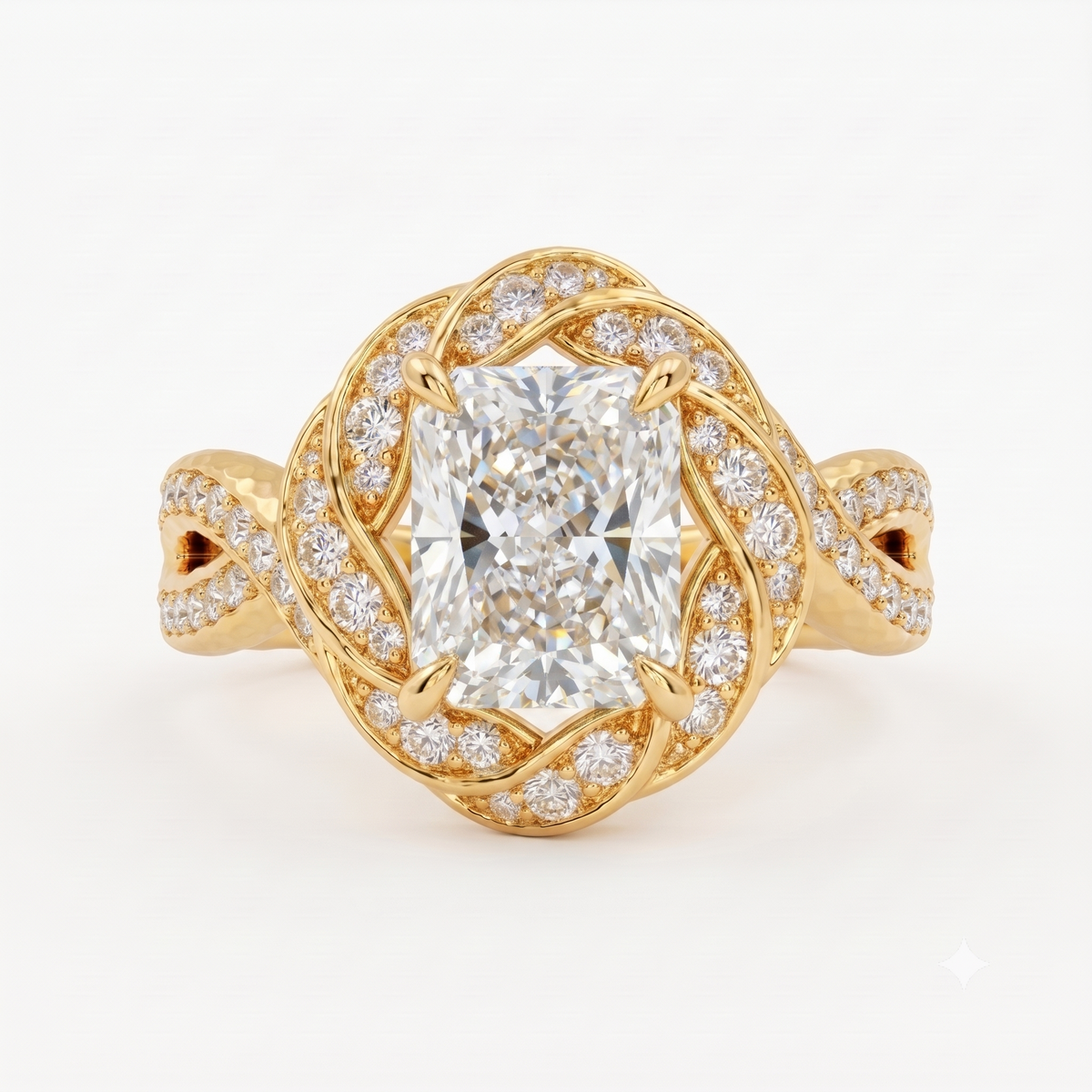 diamond engagement rings radiant cut​

