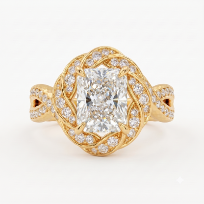 diamond engagement rings radiant cut​

