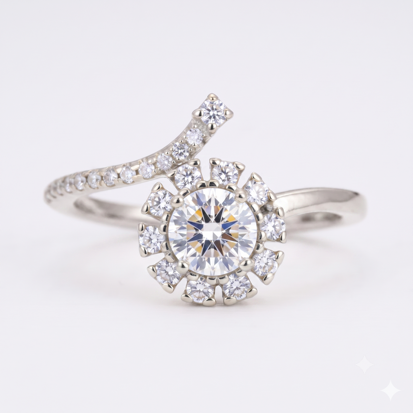 1.50CT Round Cut Lab-Grown Halo Engagement Ring