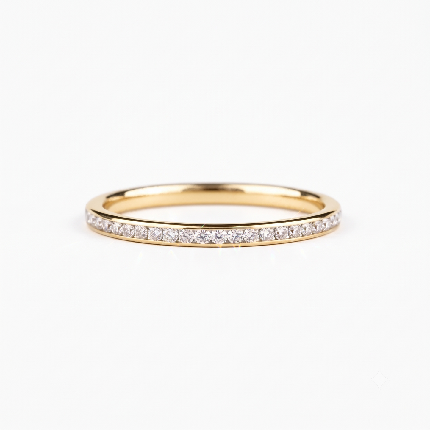 0.180 ct Lab Grown Diamond Channel Set Half Eternity Wedding Band