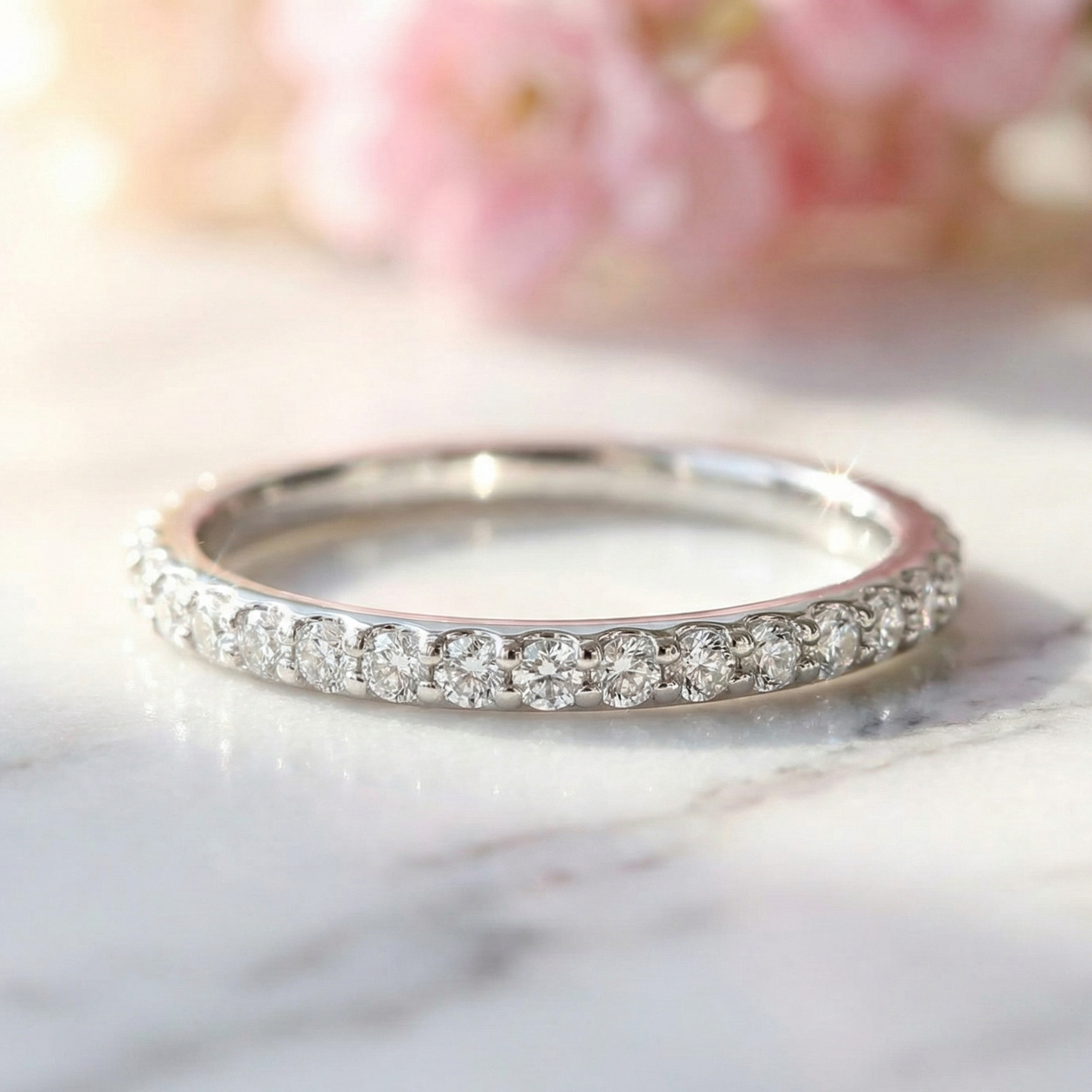 0.22 Ct Lab-Grown Diamond Band Ring – 14K Solid Gold