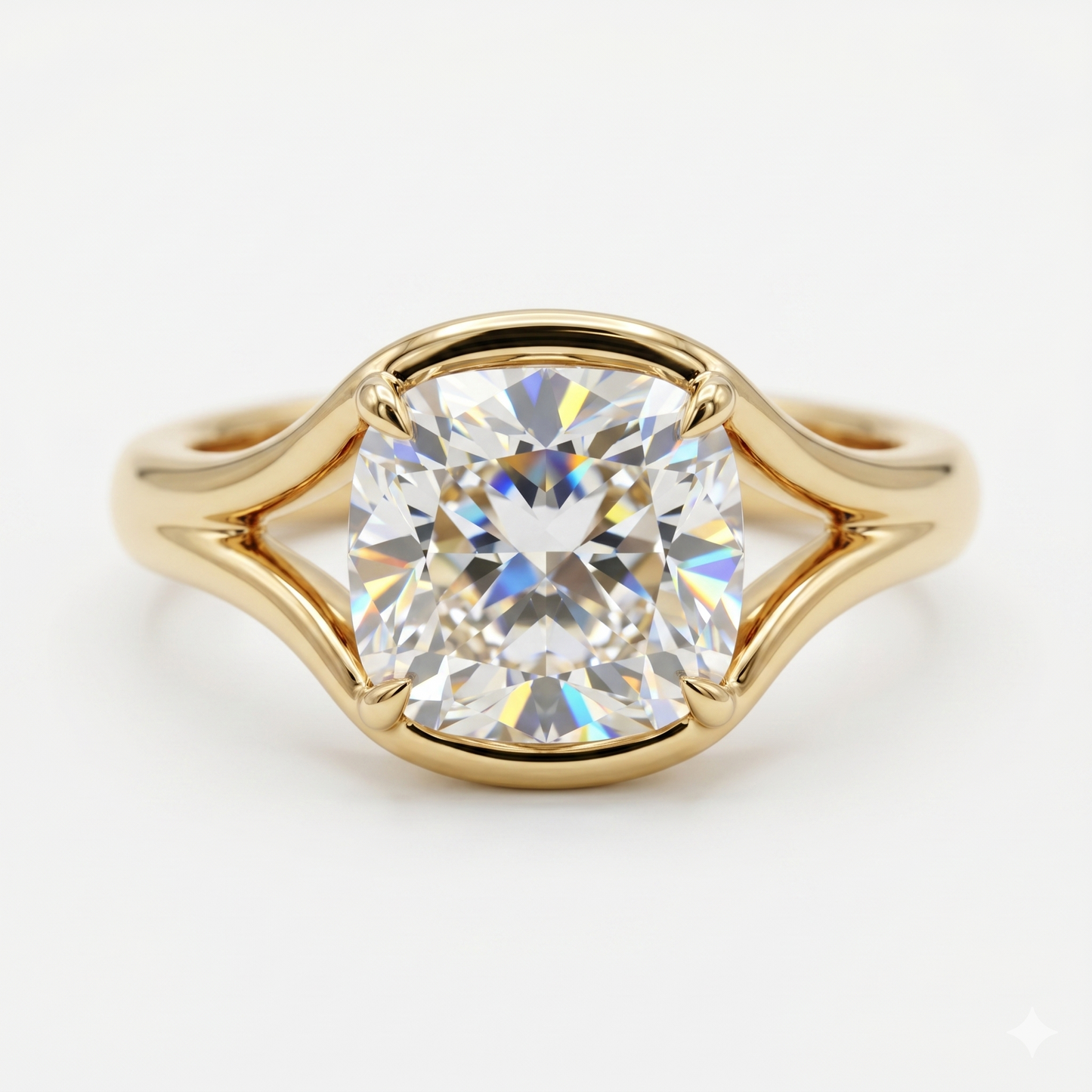 Old Mine 2.00 Ct Radiant cut Solitaire Lab-Grown Engagement Ring