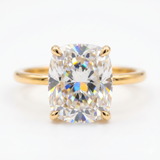 4.5 CT Dainty Cushion Cut Engagement Ring