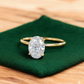 2.065ct Oval Lab Grown Diamond Engagement Ring • 14K Solid Yellow Gold Solitaire Ring