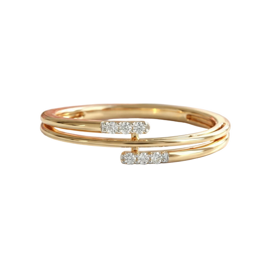 0.060 Ct Lab-Grown Diamond Wedding Band – 14K Open Band