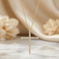 0.120 Ct Lab-Grown Diamond Cross Necklace – 14K Rose Gold
