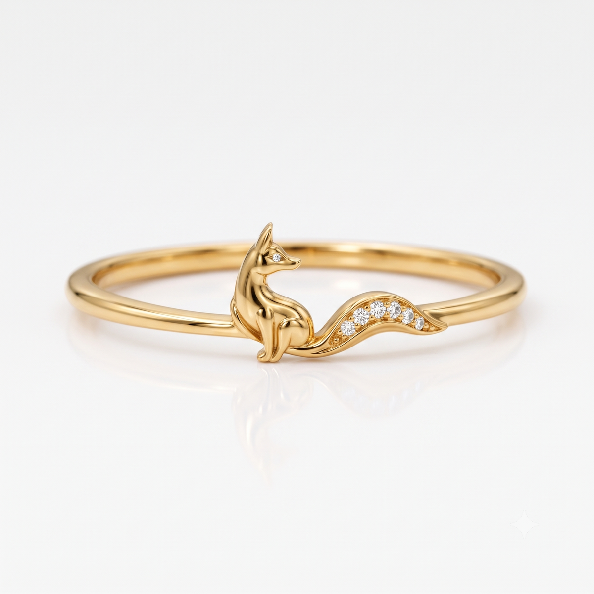 lab grown diamond fox ring