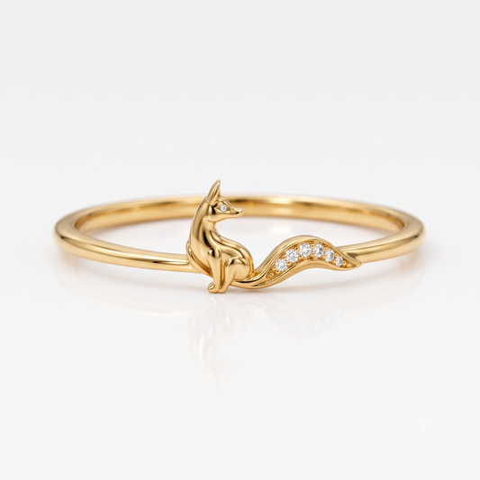 lab grown diamond fox ring