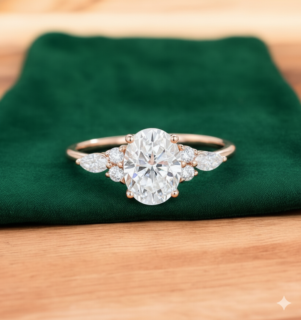 1.750ct Oval Lab Grown Diamond Engagement Ring