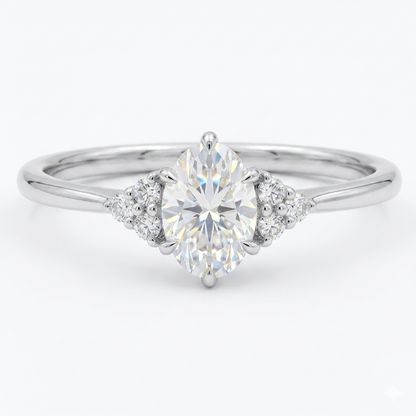 0.5 ct Oval Lab-Grown Diamond Engagement Ring
