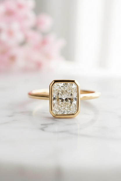 radiant cut diamond ring
