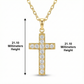 3.60 Carat Moissanite Cross Pendant Necklace – 14K Gold