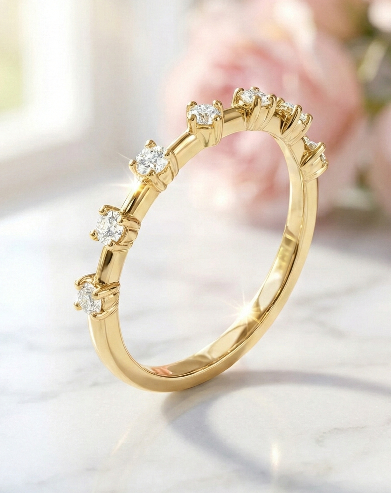 1.470 Ct Half Eternity Lab-Grown Ring