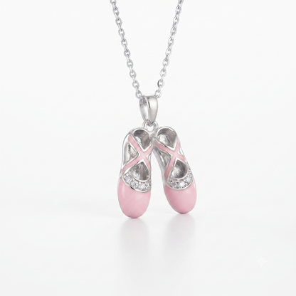 0.10ct Ballet Shoes Lab Grown Diamond Pendant Necklace