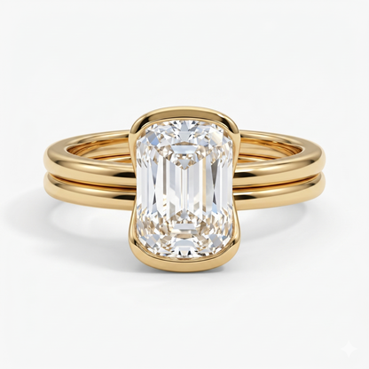 2.00ct Old Mine Cushion Cut Lab-Grown Engagement Ring